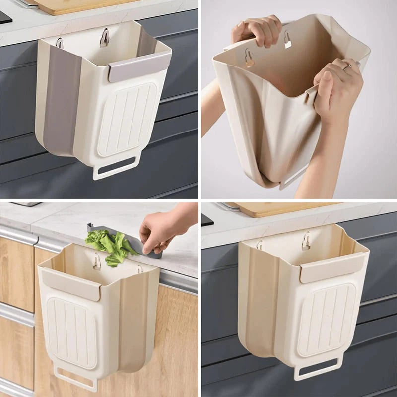 Multipurpose Hanging Collapsible Trash Can for Kitchen